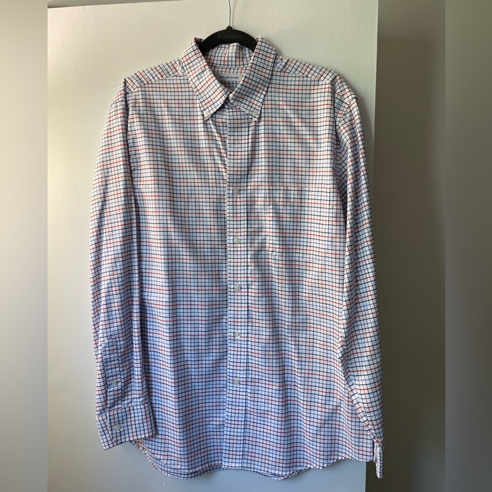Saddlebred Men's Plaid Shirt - Blue and Red